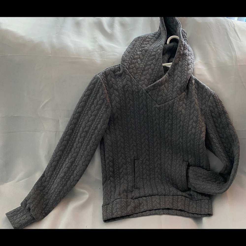Quilted Charcoal Hoodie